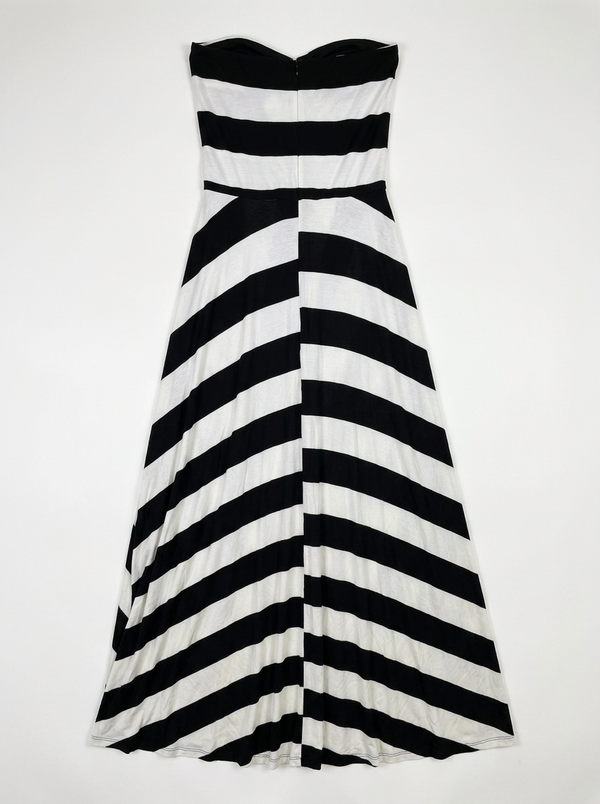Stripe Convertible Bias Cut Cover-Up Maxi Dress