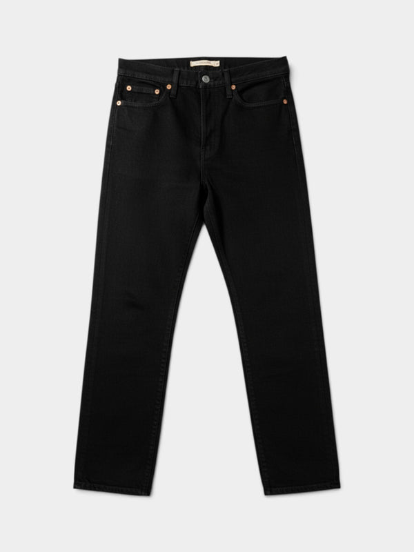 Straight Black Denim Jeans