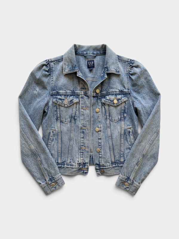 Puff Sleeve Icon Denim Jacket