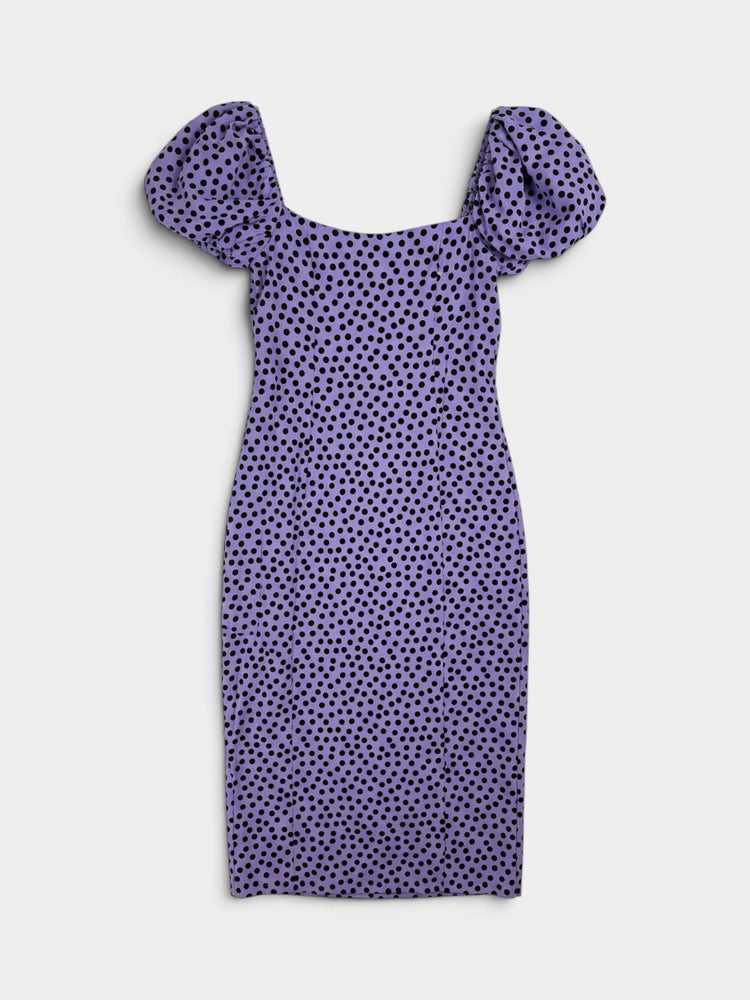 Polka Dot Print Midi Dress