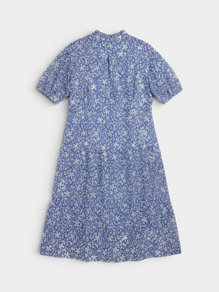 Blue Floral Shirt Dress