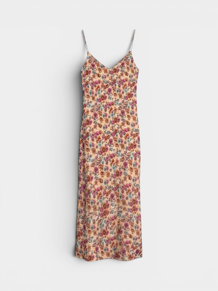 Floral Print Midi Slip Dress