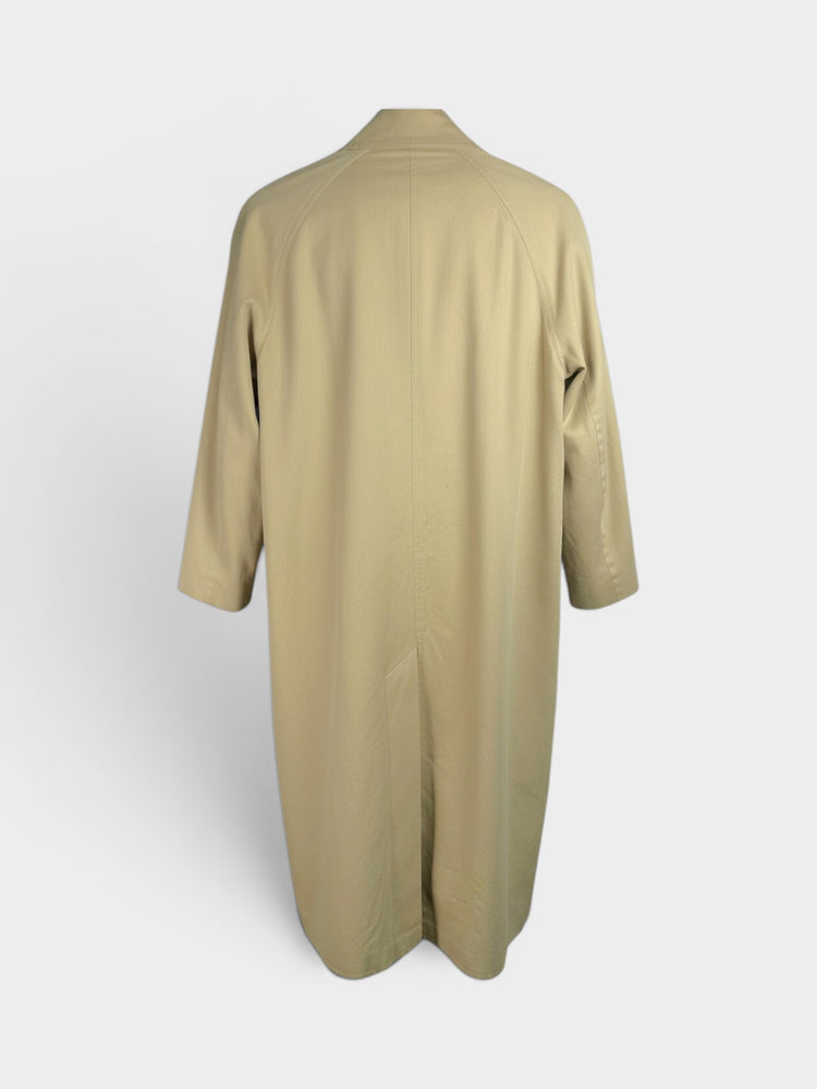 Khaki Cotton Long Trench Coat