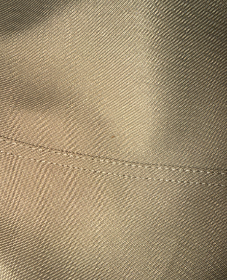Beige Midi Dress with Orange Lining