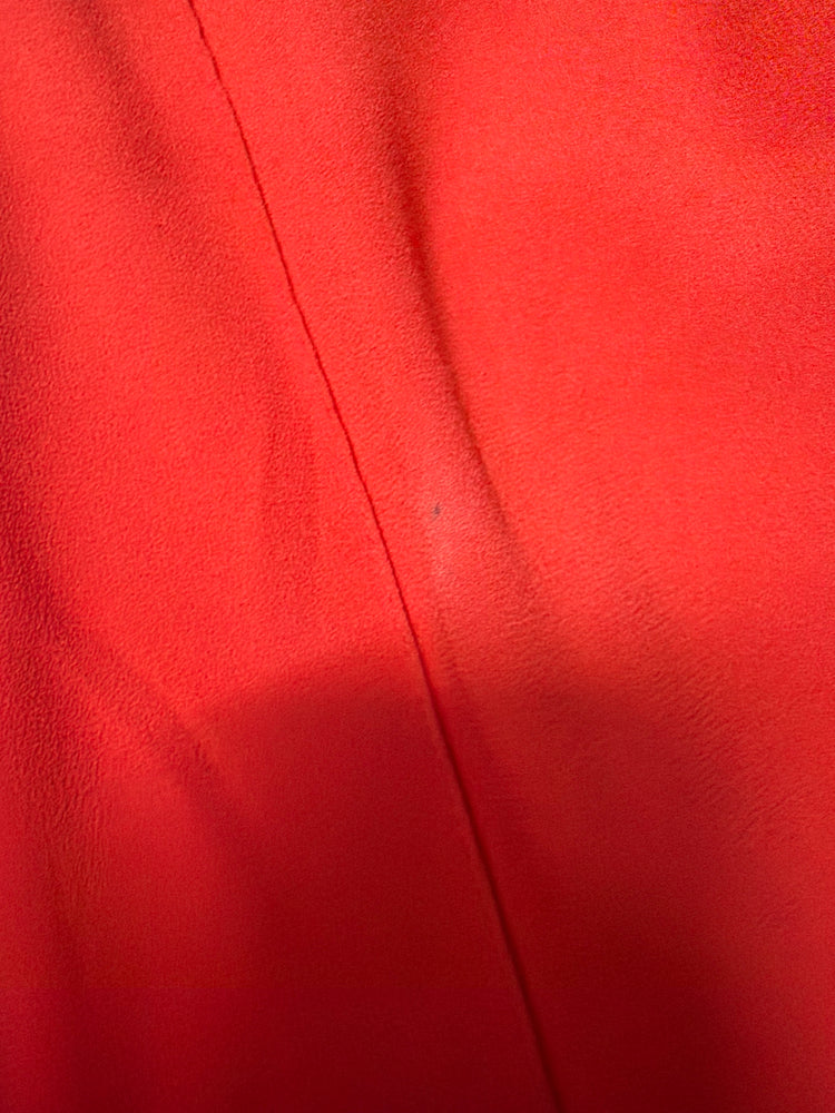 🧺 Red Track Pants with Cream Side Stripe and Zip Details