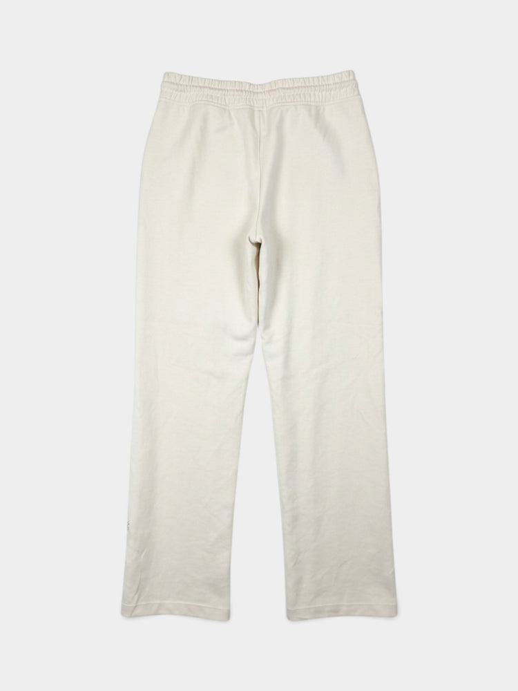 Ivory Ruched Waist Straight Leg Lounge Pants