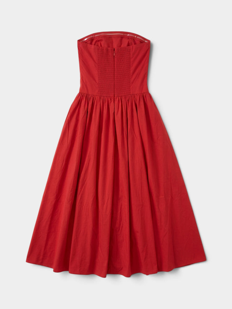 Strapless Drop-Waist Maxi Dress