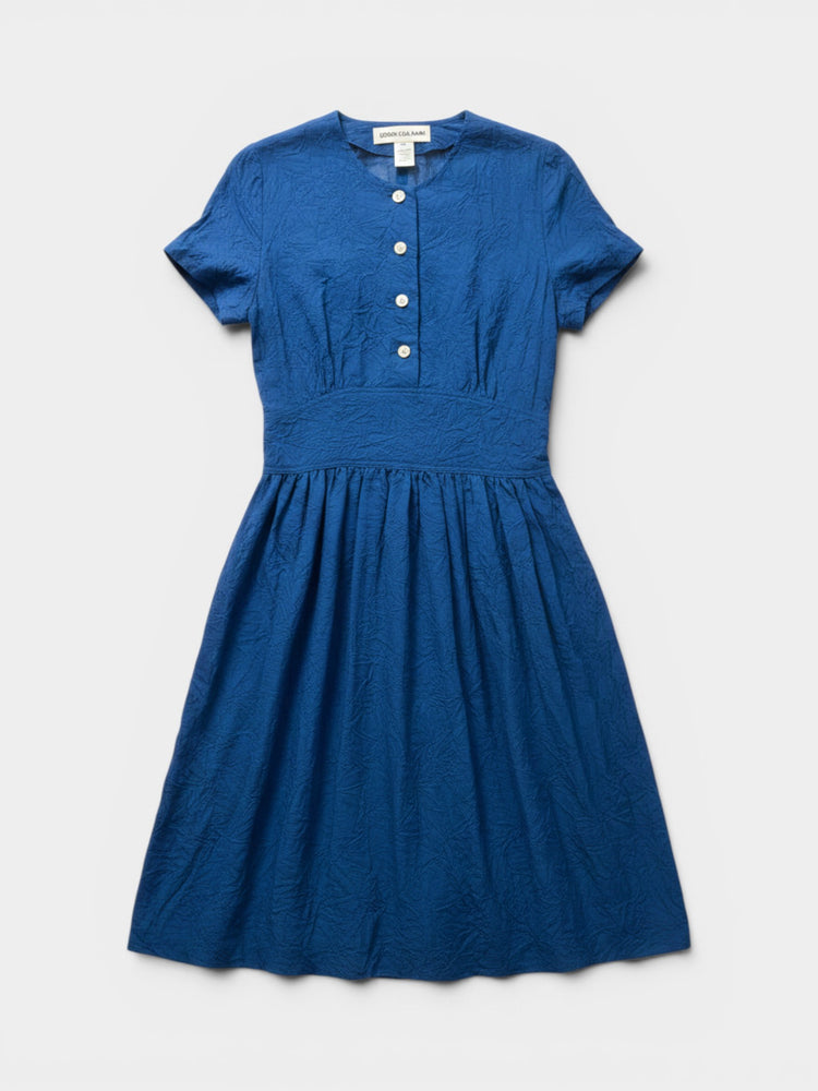Button-Front Midi Dress