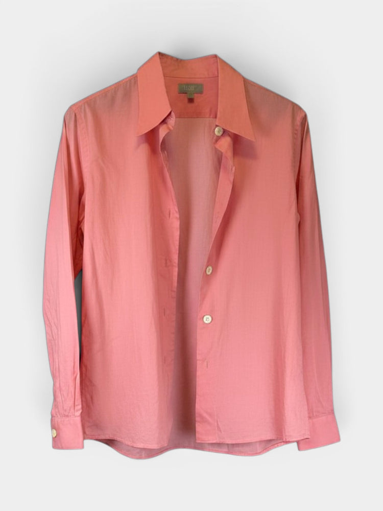 Coral Long-Sleeve Button-Down Shirt