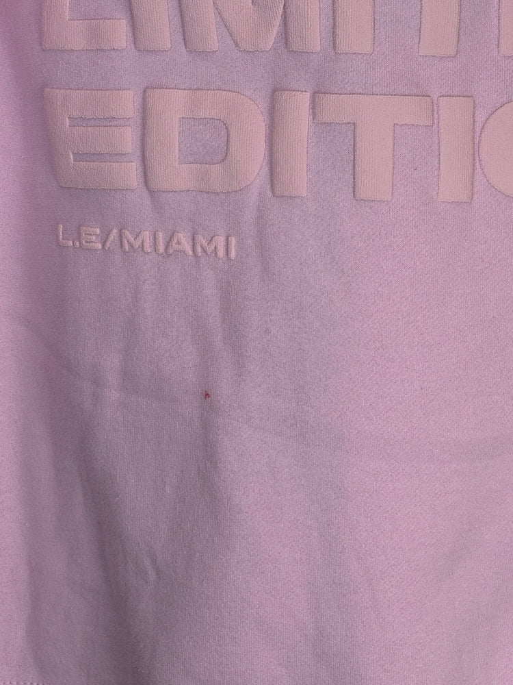 Pink Cotton Blend Pullover Hoodie Sweatshirt