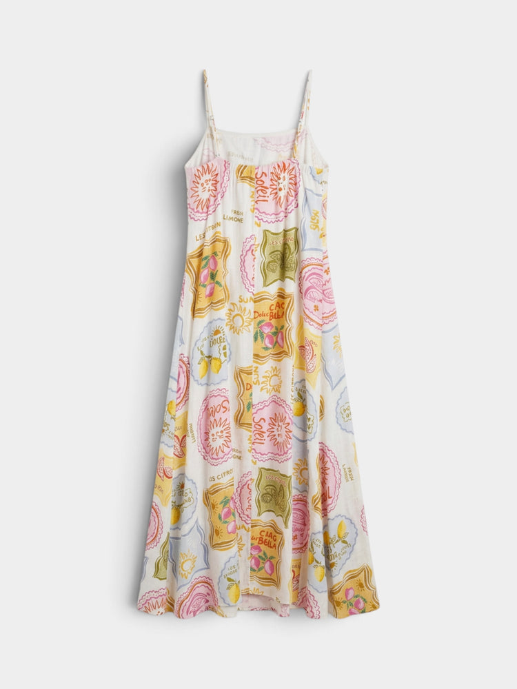 Citron Amalfi Soleil Coastal Midi Dress