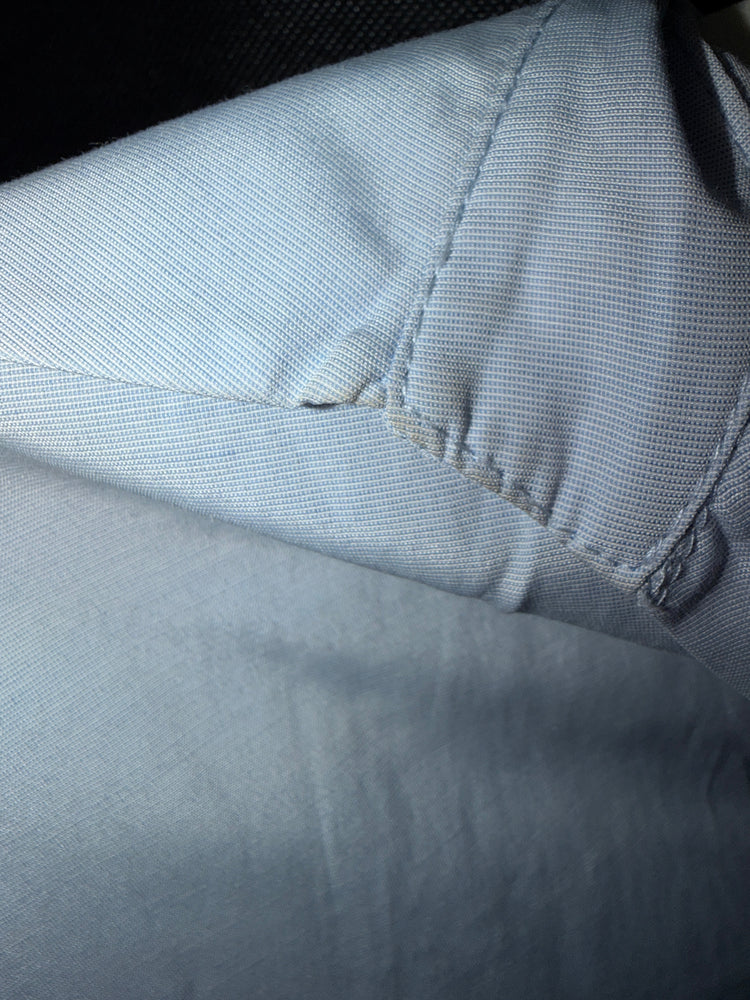 Light Blue Short-Sleeve Tie-Front Jumpsuit