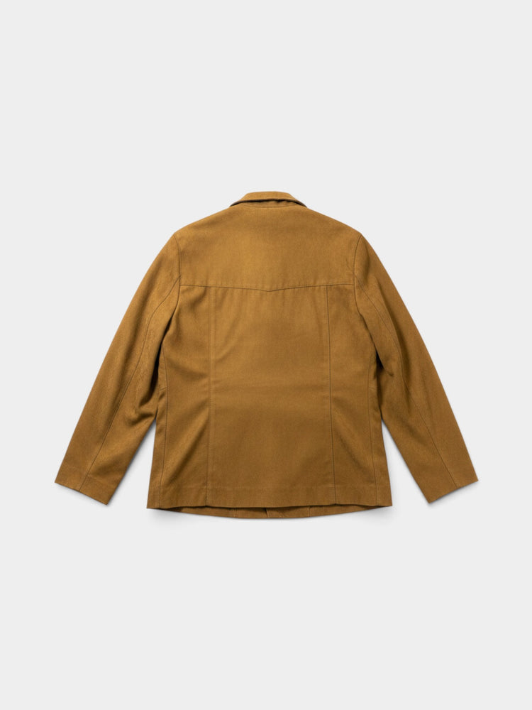 Caramel Brown Structured Chore Blazer Jacket