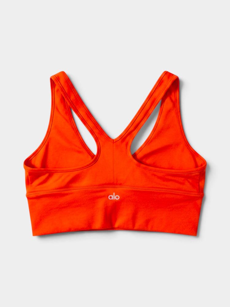 Red-Orange Racerback Sports Bra and Bike Shorts Matching Set