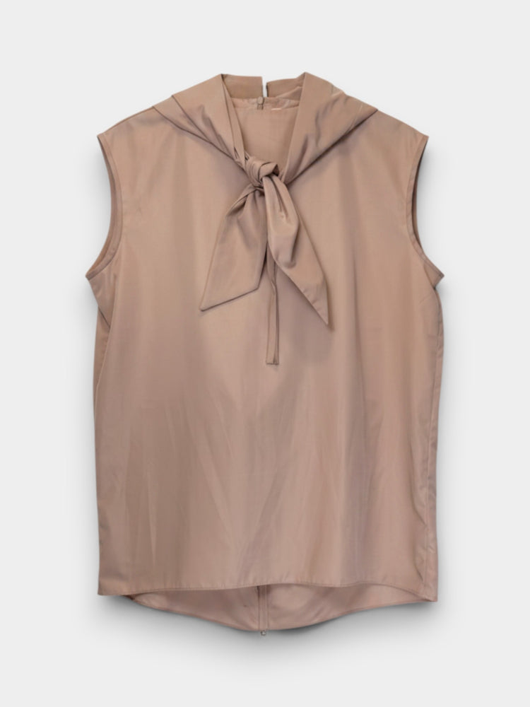 Taupe Sleeveless Tank with Matching Handkerchief Scarf