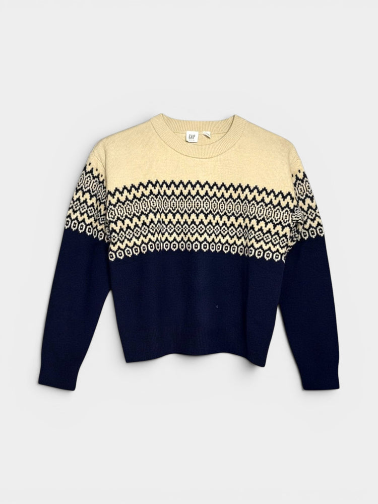 Fair Isle Crewneck Pullover Sweater