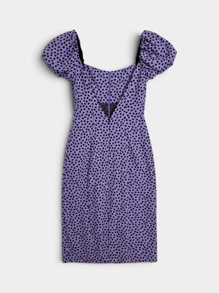 Polka Dot Print Midi Dress