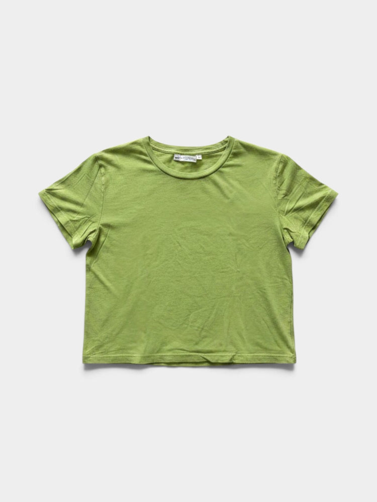Green Hemp Organic Cotton Cropped Boxy T-Shirt