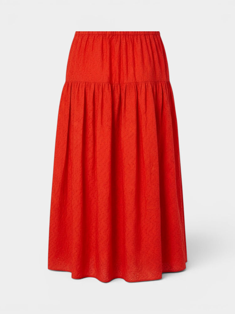 Red Tiered Skirt