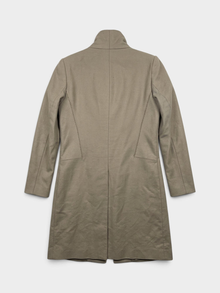Taupe Open-Front Coat