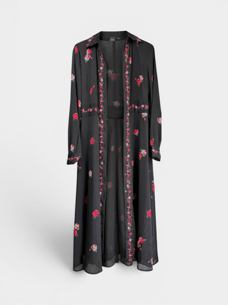 Rose Duster in Black