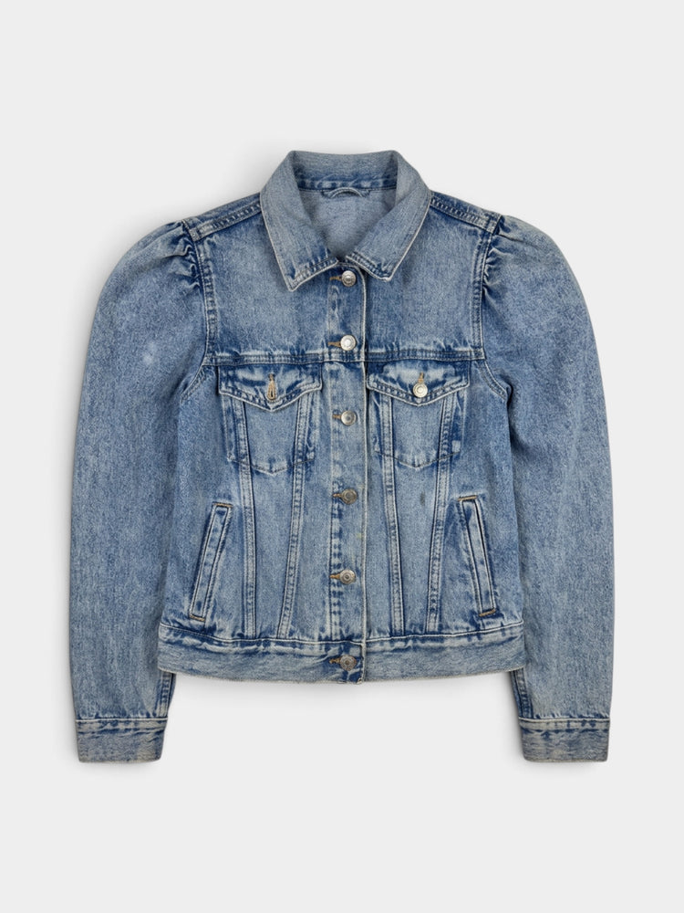 Puff Sleeve Icon Denim Jacket