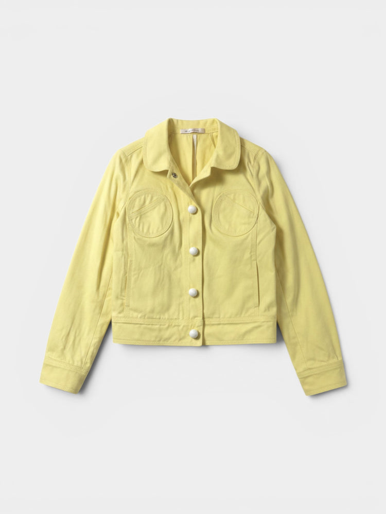 Yellow Snap Button Jacket