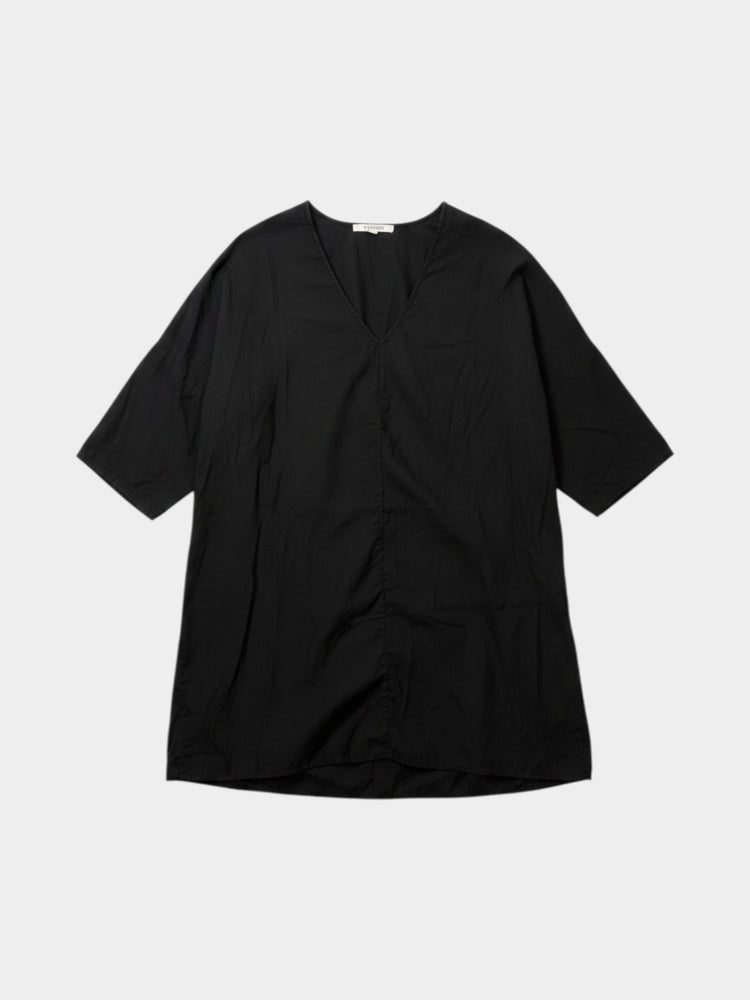 Black V-Neck Oversized Dress