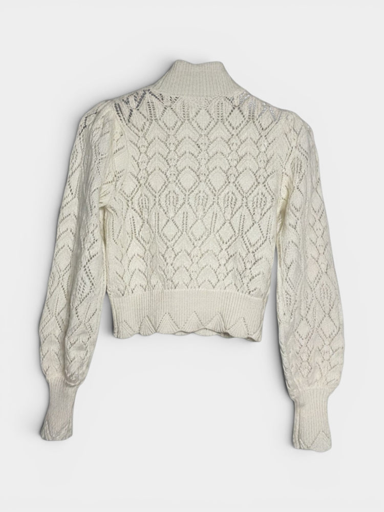 White Mock Neck Sweater