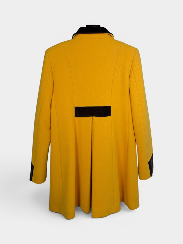 Mustard Yellow Double-Breasted Coat