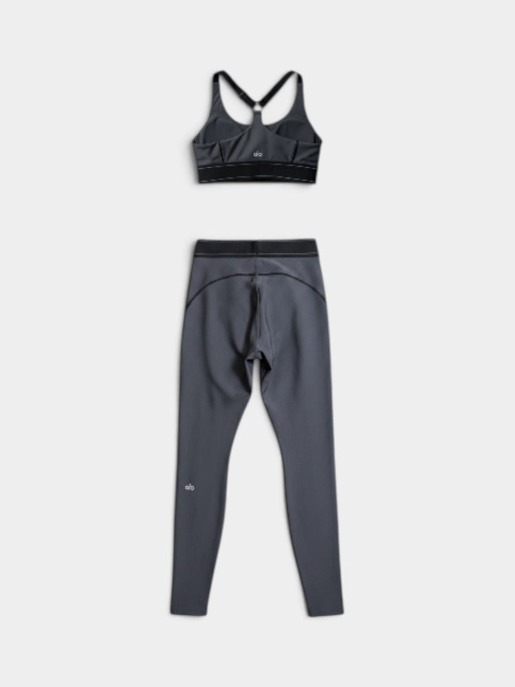 Yoga Slate Gray Compression Slim-Fit Leggings