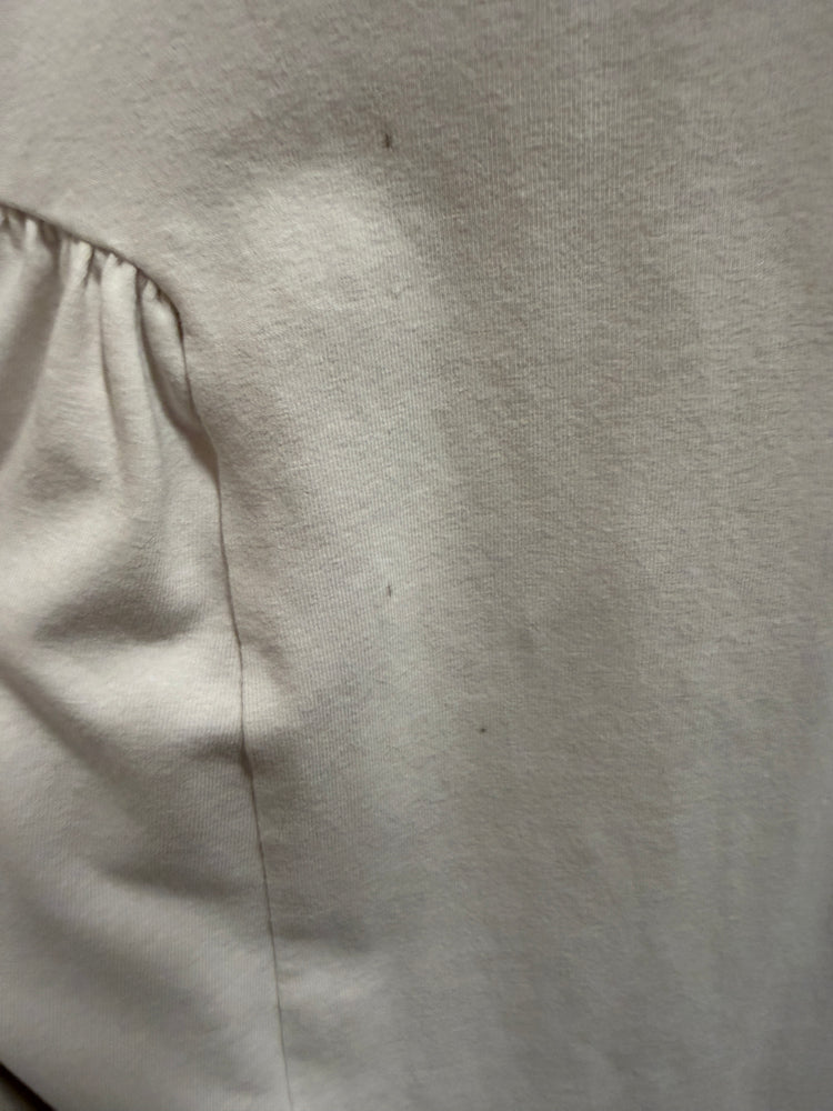 White Cotton Drop-Waist T-Shirt Dress