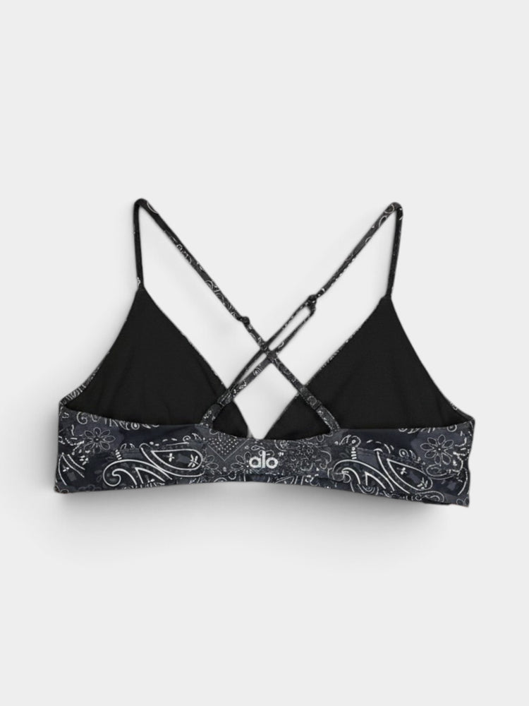 Black Bandana Paisley Print Bralette & Shorts Matching Set