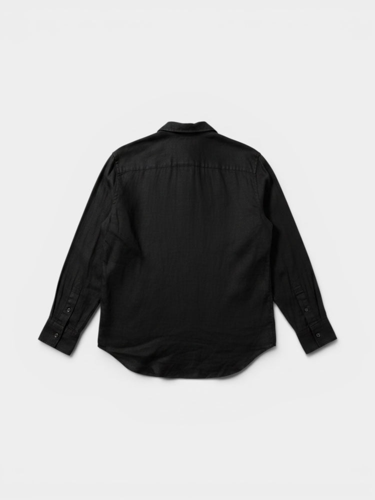 Black Relaxed Button-Down Shirt