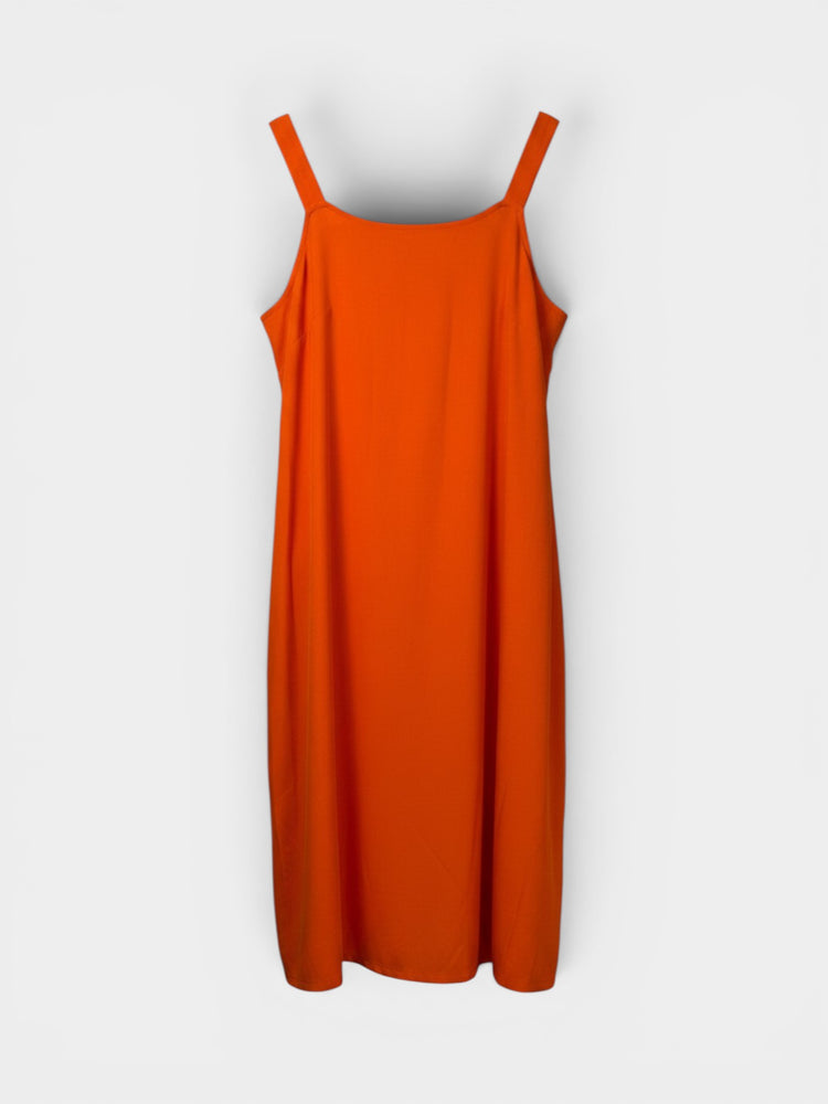 Handmade Burnt Orange Midi Slip Dress