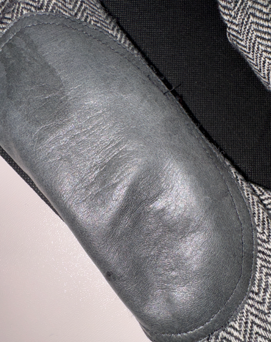 Gray Herringbone Wool Equestrian Blazer