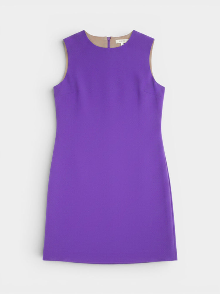 Purple Sleeveless Shift Mini Dress