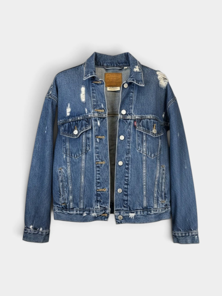 Denim Jacket With Worn Details