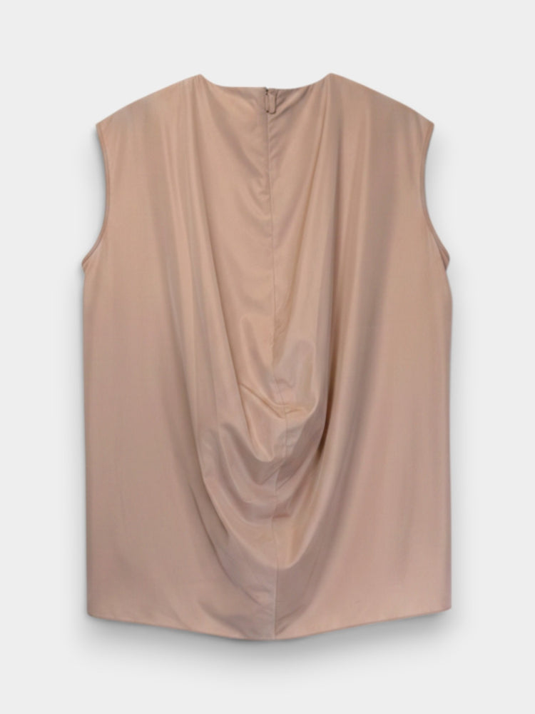 Taupe Sleeveless Tank with Matching Handkerchief Scarf