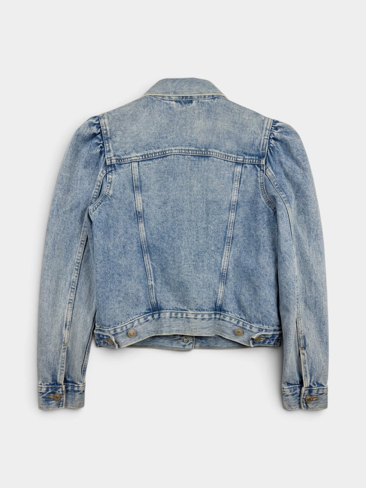 Puff Sleeve Icon Denim Jacket