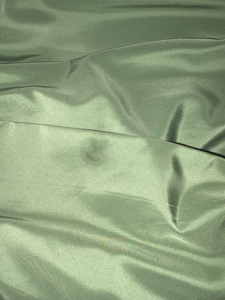 Sage Green Maxi Shirt Dress with Elasticated Waist and Flutter Sleeves