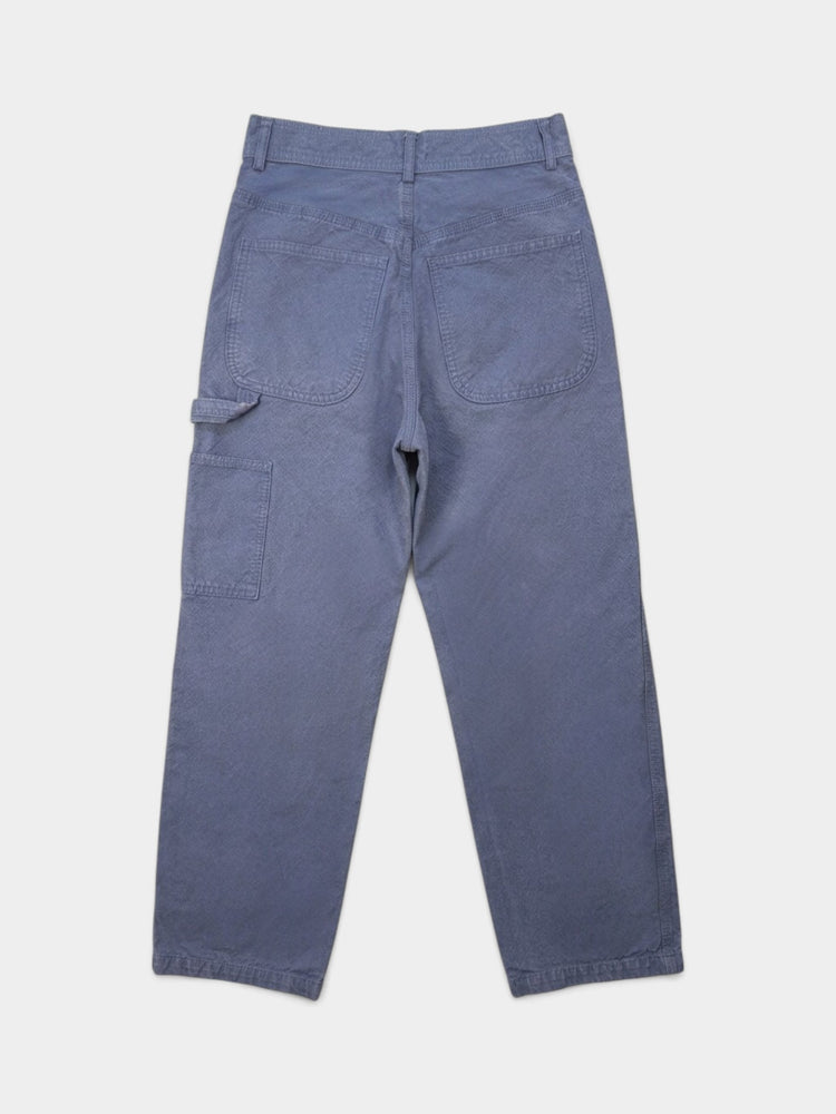 Blue Cotton Canvas Carpenter Pants