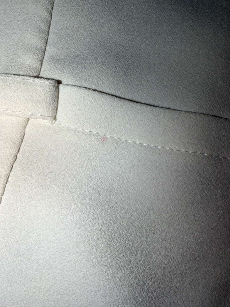 White Tailored High-Waist Structured Shorts