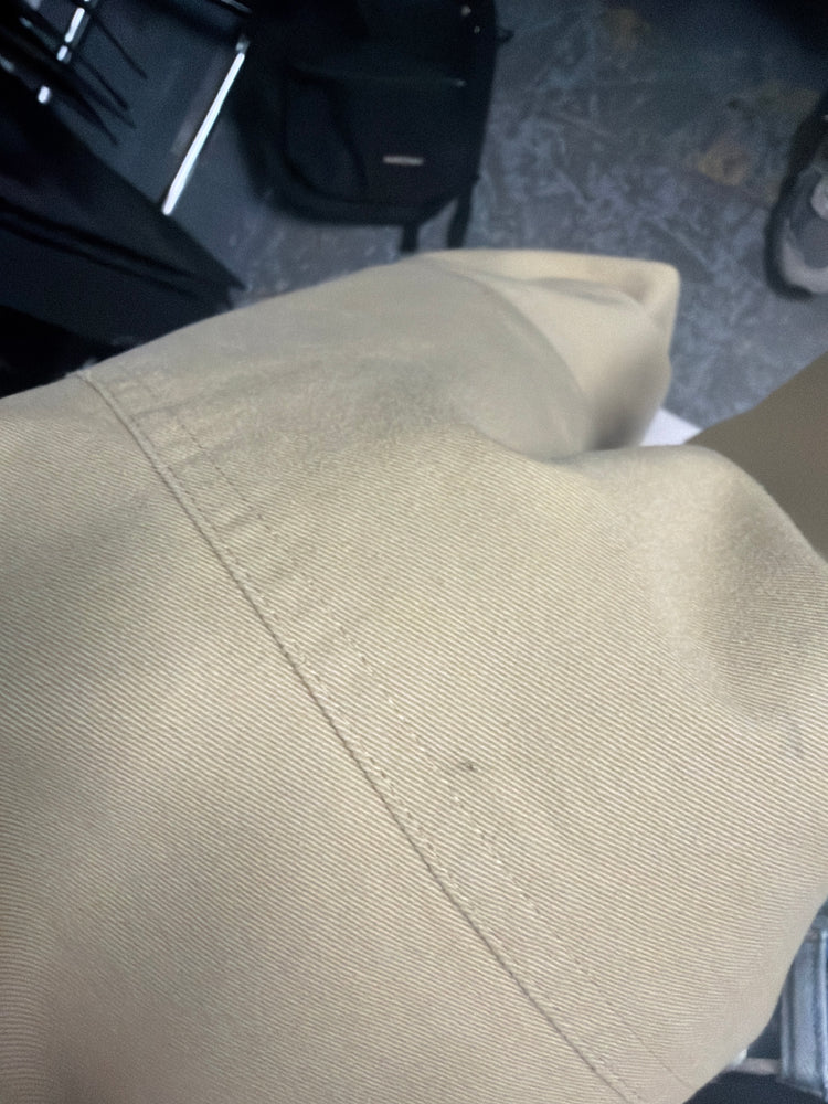 Khaki Cotton Long Trench Coat