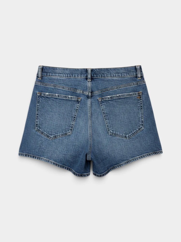 Medium Wash Denim Five-Pocket Shorts