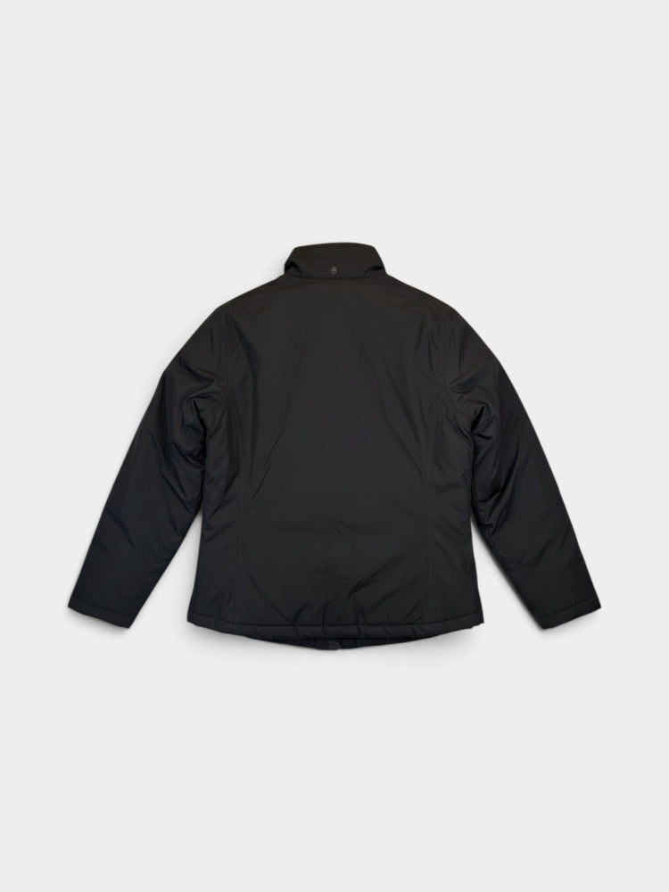 Black Insulated Down Zip Jacket