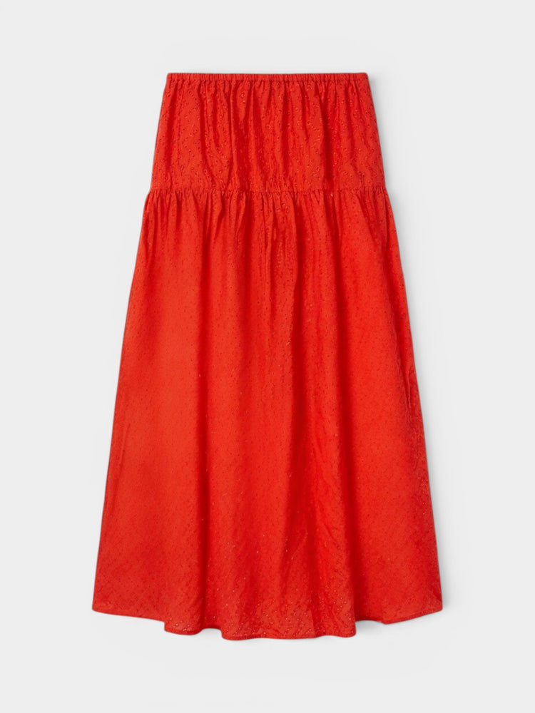 Red Tiered Skirt