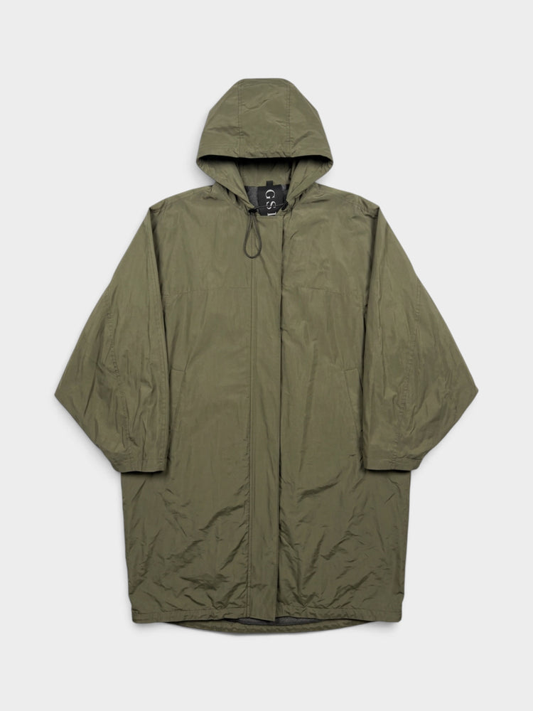 Olive Green Hooded Unisex Oversized Parka Coat