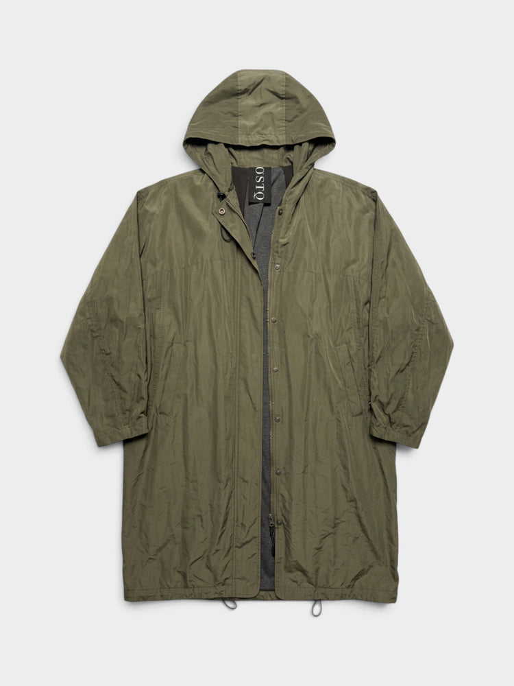 Olive Green Hooded Unisex Oversized Parka Coat