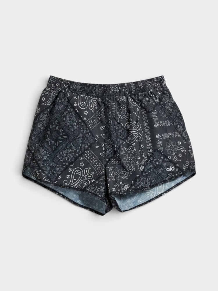 Black Bandana Paisley Print Bralette & Shorts Matching Set